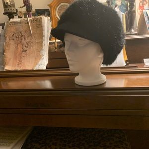 Kyi Kyi faux fur black women hat made in Canada one size